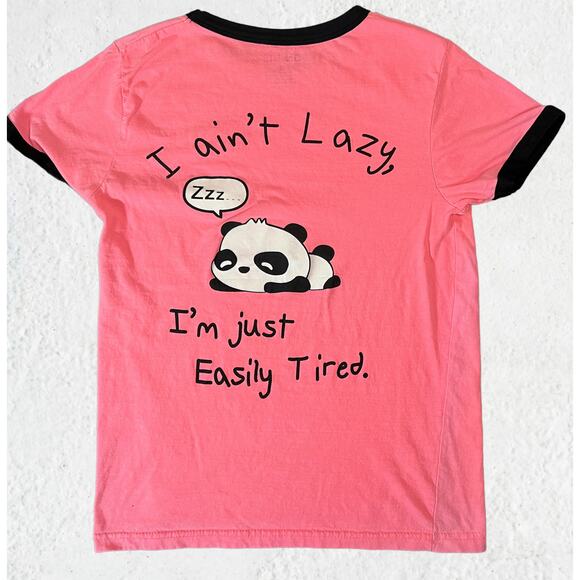 Lazy Panda Pink Shirt - On Fire - Size Medium - Picture 3 of 12